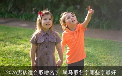 2026男孩适合取啥名字 属马取名字哪些字最好