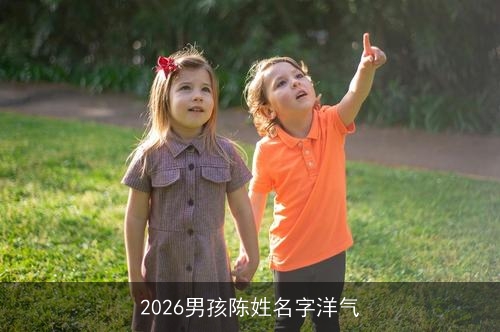 2026男孩陈姓名字洋气