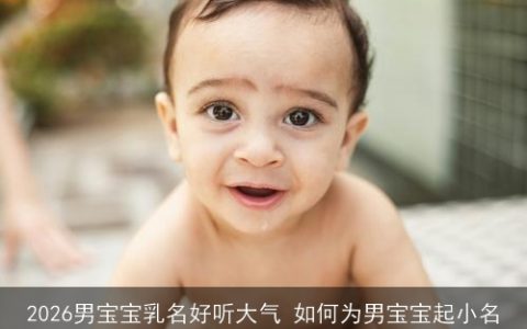 2026男宝宝乳名好听大气 如何为男宝宝起小名
