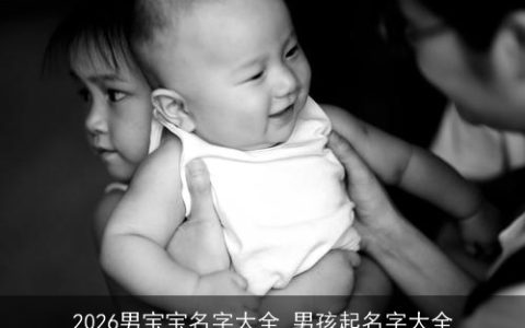 2026男宝宝名字大全 男孩起名字大全