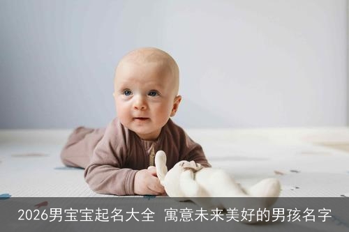 2026男宝宝起名大全 寓意未来美好的男孩名字