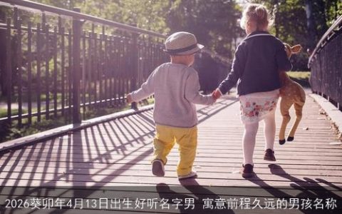2026葵卯年4月13日出生好听名字男 寓意前程久远的男孩名称