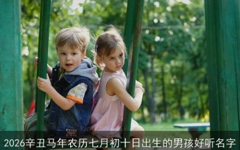 2026辛丑马年农历七月初十日出生的男孩好听名字