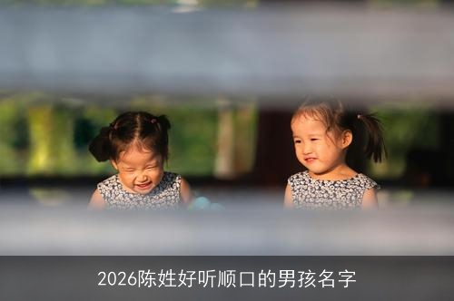 2026陈姓好听顺口的男孩名字