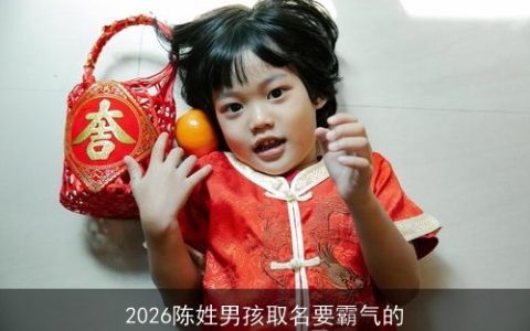 2026陈姓男孩取名要霸气的