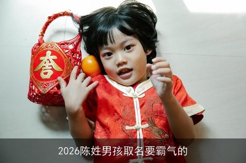 2026陈姓男孩取名要霸气的