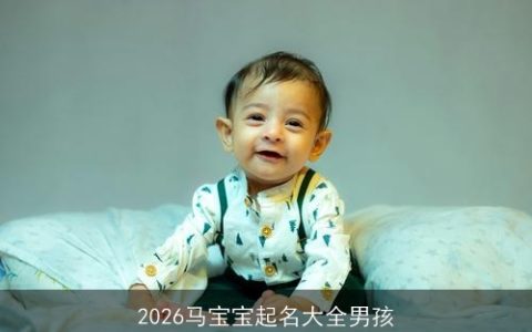 2026马宝宝起名大全男孩