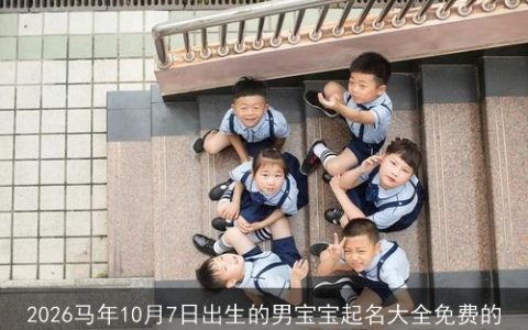2026马年10月7日出生的男宝宝起名大全免费的
