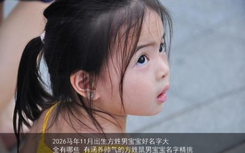 2026马年11月出生方姓男宝宝好名字大全有哪些 有涵养帅气的方姓鼠男宝宝名字精挑