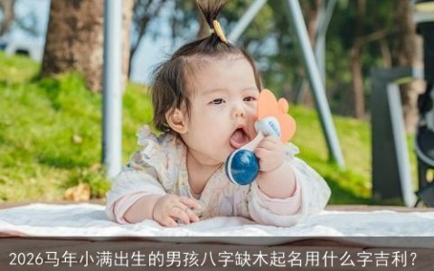 2026马年小满出生的男孩八字缺木起名用什么字吉利？