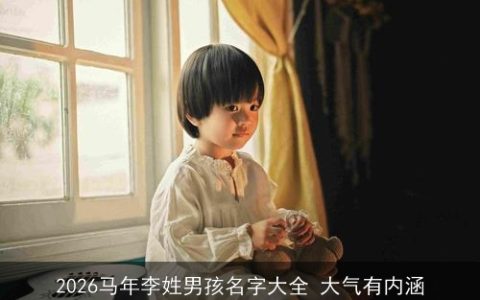 2026马年李姓男孩名字大全 大气有内涵