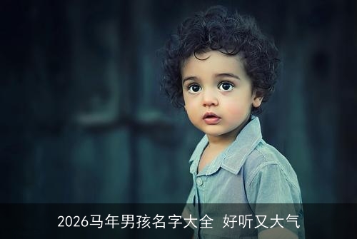 2026马年男孩名字大全 好听又大气