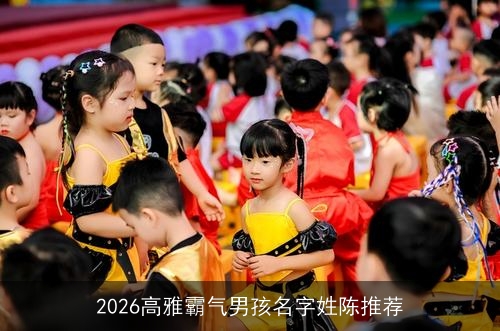 2026高雅霸气男孩名字姓陈推荐