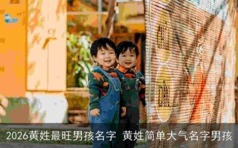 2026黄姓最旺男孩名字 黄姓简单大气名字男孩
