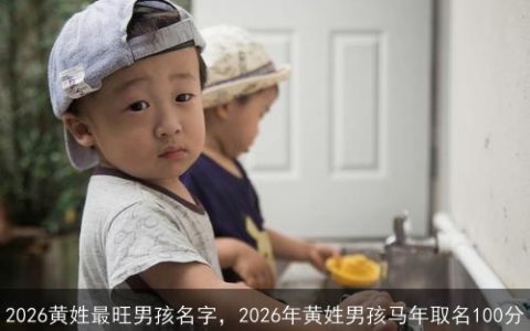 2026黄姓最旺男孩名字，2026年黄姓男孩马年取名100分
