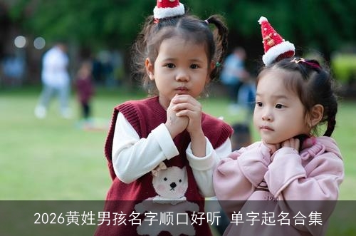 2026黄姓男孩名字顺口好听 单字起名合集