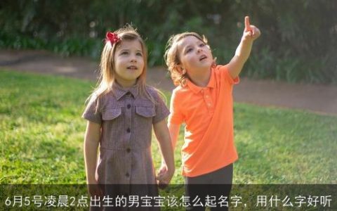 6月5号凌晨2点出生的男宝宝该怎么起名字，用什么字好听