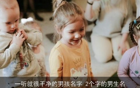 一听就很干净的男孩名字 2个字的男生名