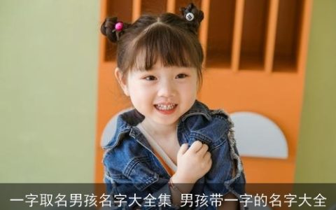 一字取名男孩名字大全集 男孩带一字的名字大全
