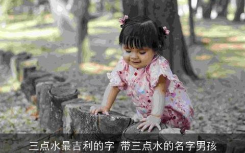 三点水最吉利的字 带三点水的名字男孩