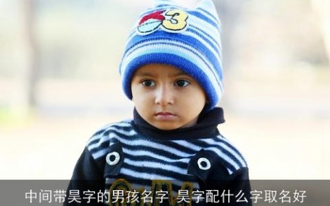 中间带昊字的男孩名字 昊字配什么字取名好
