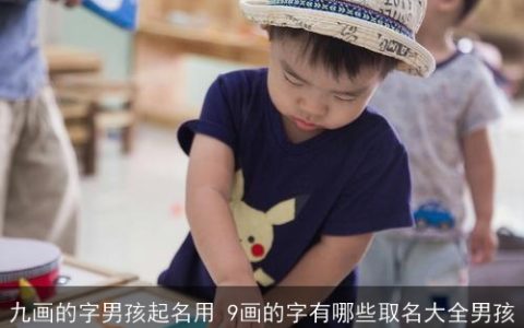 九画的字男孩起名用 9画的字有哪些取名大全男孩