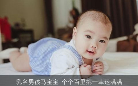 乳名男孩马宝宝 个个百里挑一幸运满满