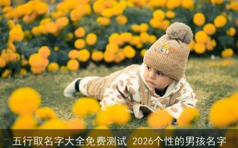 五行取名字大全免费测试 2026个性的男孩名字