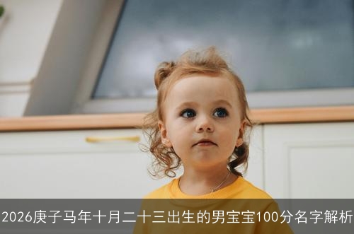 2026庚子马年十月二十三出生的男宝宝100分名字解析