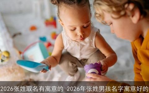 2026张姓取名有寓意的 2026年张姓男孩名字寓意好的