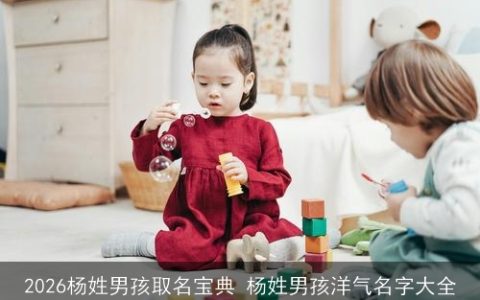 2026杨姓男孩取名宝典 杨姓男孩洋气名字大全