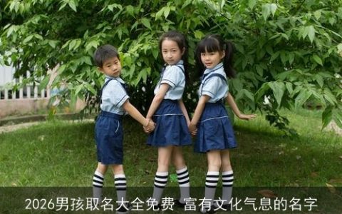2026男孩取名大全免费 富有文化气息的名字
