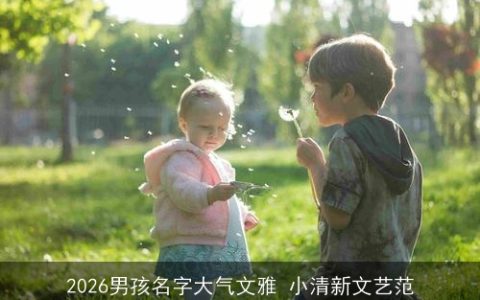 2026男孩名字大气文雅 小清新文艺范