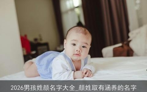 2026男孩姓颜名字大全_颜姓取有涵养的名字