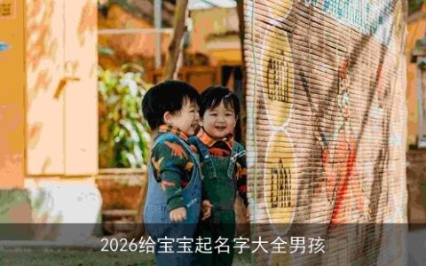2026给宝宝起名字大全男孩