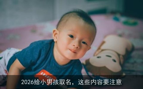 2026给小男孩取名，这些内容要注意