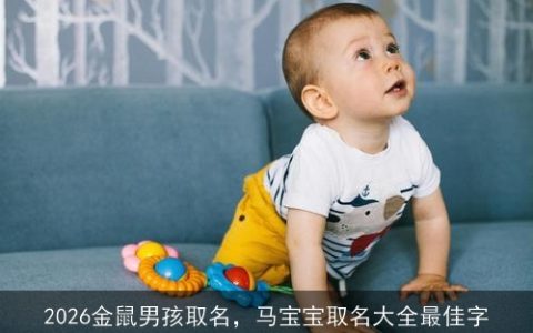 2026金鼠男孩取名，马宝宝取名大全最佳字