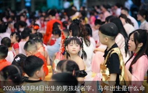 2026马年3月4日出生的男孩起名字，马年出生是什么命