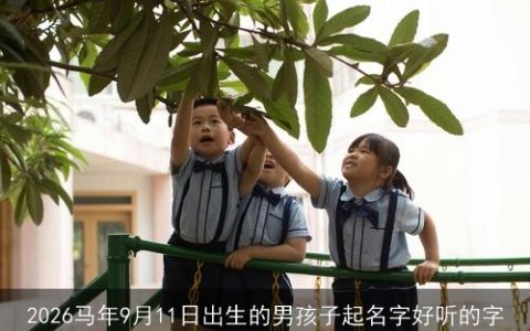 2026马年9月11日出生的男孩子起名字好听的字