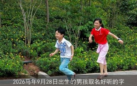 2026马年9月28日出生的男孩取名好听的字