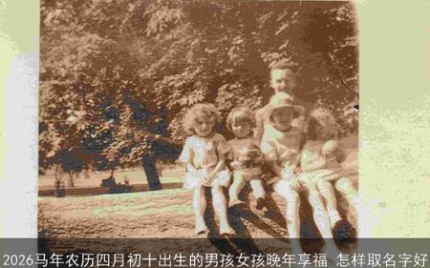 2026马年农历四月初十出生的男孩女孩晚年享福 怎样取名字好