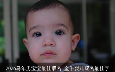 2026马年男宝宝最佳取名 金牛婴儿取名最佳字