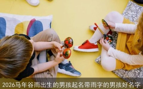 2026马年谷雨出生的男孩起名带雨字的男孩好名字