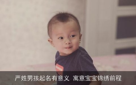 严姓男孩起名有意义 寓意宝宝锦绣前程