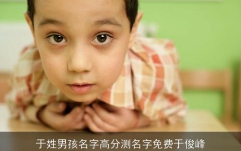 于姓男孩名字高分测名字免费于俊峰