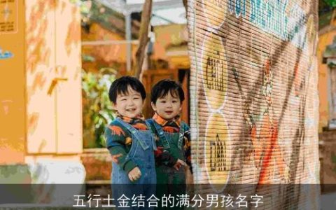 五行土金结合的满分男孩名字