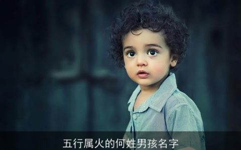 五行属火的何姓男孩名字