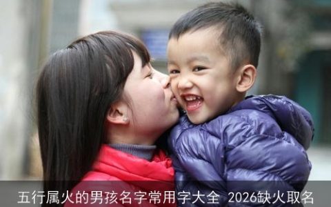 五行属火的男孩名字常用字大全 2026缺火取名