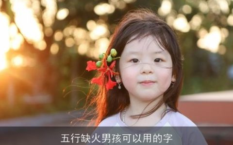 五行缺火男孩可以用的字