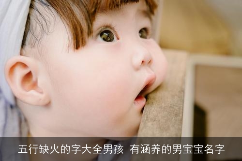 五行缺火的字大全男孩 有涵养的男宝宝名字